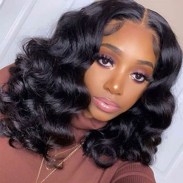 Ali Annabelle Loose Deep Wave Bob Wig Short 13x4 Lace Front Wig